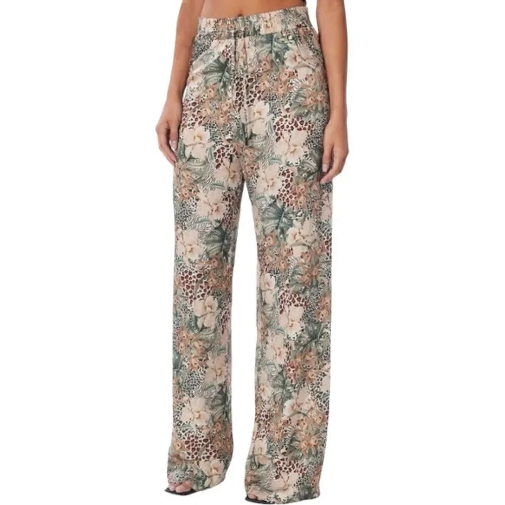 LITA by Ciara Women’s Animal Floral Print Tie Waist Pants in the Size XS/Size 0